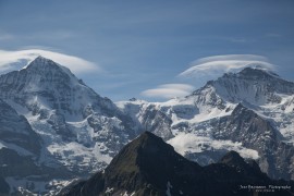 Mönch and Jungfrau - Jungfraujoch in the middle