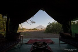 View from Lake Natron Halisi Tented Camp