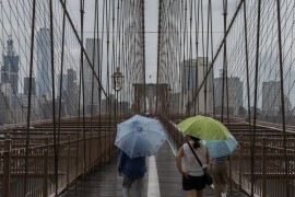 on the Brooklyn Bridge