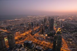 Morning view from Burj Khalifa