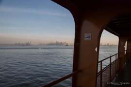 One ferry with open windows