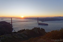 Golden Gate Bridge - sunrise(from Marin Headlands)